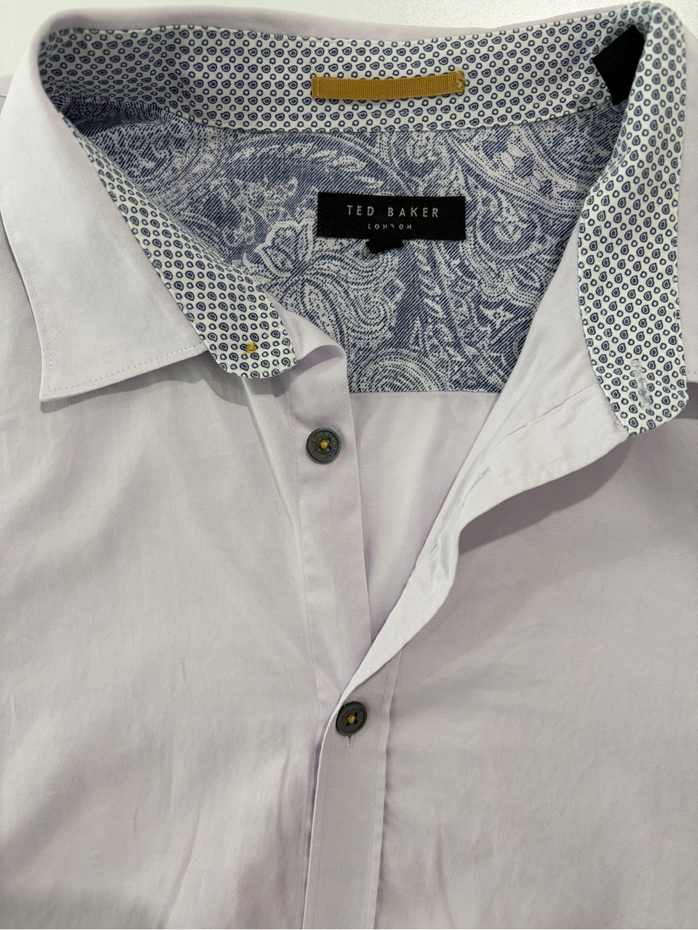 Ted Baker Lavender Dress Shirt with Patterned Collar (6)